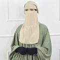 Hijab Throne Eye Flap Niqab and Maxi Hijab Set Lightweight, Breathable, Comfortable for All Seasons, Adjustable Eye Flap, High-Quality Fabric, 137cm x 137cm Size. 