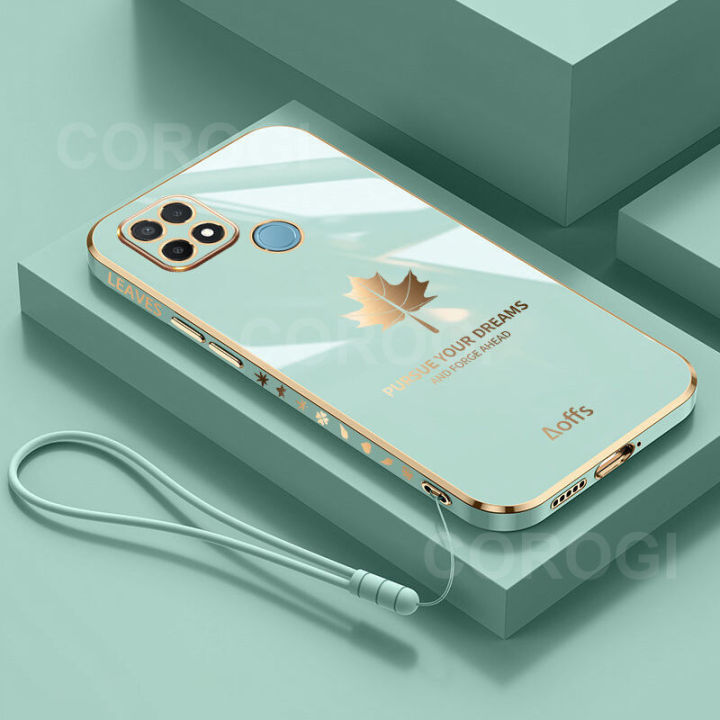 For%20Realme%20C25Y%20C21Y%20C21%20Back%20Cover%20with%20Lanyard%20Luxury%206D%20Plating%20Maple%20Leaf%20Square%20Frame%20Phone%20Case%20Shiny%20Soft%20Silicone%20Protective%20Cases%20Pouch%20Girls%20-%20Image%202
