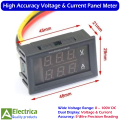 DC 100V 10A Digital LED Voltmeter Ammeter Module with Dual Red-Blue Display, 5-Wire Accurate DC Voltage & Current Meter for Power Supply & DIY – by Electrica. 