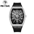 Pintime brand fashion business luxury waterproof quartz calendar quartz men's watch. 
