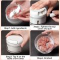 Mini Garlic Chopper Manual Food Processor Protable Pull String Vegetable Chopper for Veggies, Fruits, Garlic, Onion, Ginger, Nuts, etc - 0.7 Cup(170ml). 