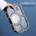 Bento Lunch Box,5-Compartment Food Container with Salad Bowl,Leakproof Salad Lunch Containers for Office,School. 