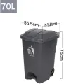70 Litre Dustbin With Pedal Imported. 