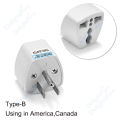 Universal 3pin USA American Plug Adapter EU US UK To USA Canada Travel Adapter Socket Electrical Plug Converter Power Charger. 