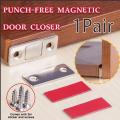 Punch-free Ultra-thin Invisible Magnet Door Catcher Firm Magnetic Glass Cabinet Wardrobe Sliding Door Super Magnetic Door Magnet Hardware. 