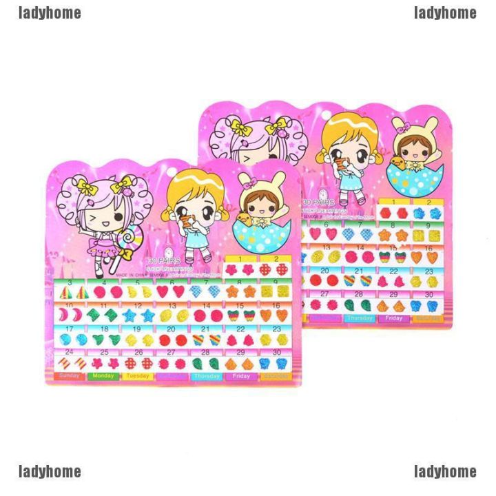 1Sheet%20Colorful%20Kid%20Crystal%20Stick%20Earring%20Sticker%20Kids%20Jewellery%20Party%20Toy%20Gift%20-%20Image%205