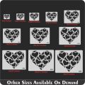 Hearts in Heart Reusable Stencil Airbrush Painting Wall Art DIY Home Decor Scrap booking Album Crafts ID 41. 