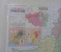 Large Pakistan Wall Map Political (Wood Frame - In Urdu). 