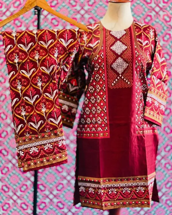 Stylish%20Era%20Stitched%203D%20Printed%20jacket%20style%202pc%20Dress%20for%20Women%20-%20Image%202