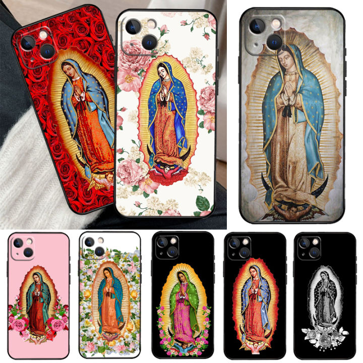 Virgen De Guadalupe Virgin Mary Phone Case For iPhone 11 12 13 14 15 Pro XS Max Mini Cover For iPhone X XR 7 8 Plus Back Case