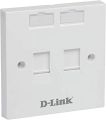 Dlink RJ45 Cat6 Dual Faceplate For Cat6 I/O Keystone Jacks- White. 