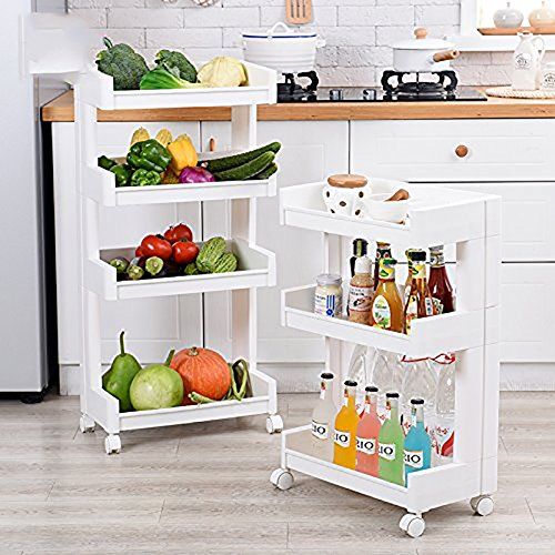 Multi-Purpose Utility Rolling Cart Trolley Organizer with Wheels