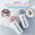 4 in 1 Travel Bottle Dispenser Leak Proof Refillable Toiletry Container Dispenser. 