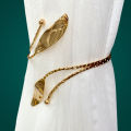 Curtain Buckle Open Mouth Design Portable Decorative Alloy Curtain Holder. 