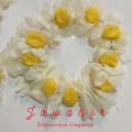 Exquisite 5-Piece Artificial Flower Mehndi Mayon Gajra Set: Artificial Flower Gajra for Hair & Hands – Bridal & Daily Wear (Necklace, Earrings, Bindi, Kangan, Hair Set). 