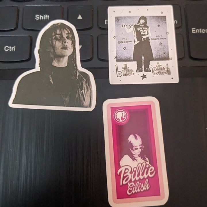 25pcs BILLIE EILISH sticker pack based on latest music albums happier than ever when we all fall asleep where do we go bad guy what was i made for finneas singer stickers aesthetic cool graphic