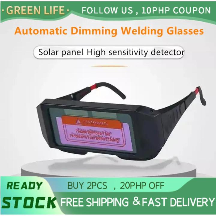 【Free Shipping 50₱ Off】Automatic Photoelectric Welding Glasses Solar Powered Auto Darkening Welding Mask Helmet Eye Goggle Welding Glass