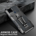 Protect Cover For Realme C25 / Realme C25S Case Shockproof Armor Stand case with Metal Clip Realme C25 / Realme C25S Back Cover Car Mountaineering Phone Cases. 