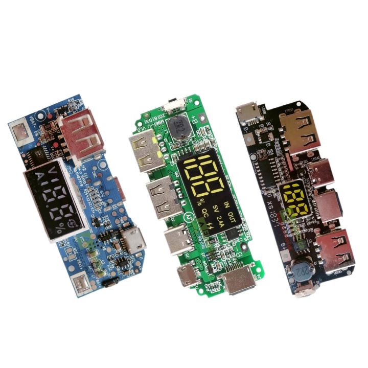 LED Dual USB 5V 2.4A Micro/Type-C USB Mobile Power Bank 18650 Charging Module Lithium Battery Charger Protection Circuit βoard by Electrica