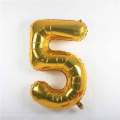 NUMBER FOIL BALLOON IN GOLDEN COLOR ( 16 INCH ). 