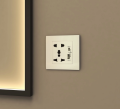 Multi Socket Switch with Dual USB Port Wall Power Socket, High Voltage controller, Hi Speed USB Multi Switch, 13 AMP 5 V Multi Switch Socket Type  C for Mobile Charging. 