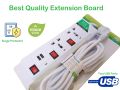 High Quality Extension Board multi plugs option With Multipurpose Extension Board With @ power Ports & 2 USB Charging Ports. 