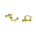 Earring Clip Hook Twelve Adjustable Screw Clips for Making Jewelry-Silver. 