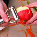 Stainless Steel Multi-Function Vegetable Peeler Julienne Cutter Julienne Peeler Potato Carrot Grater Slicer Kitchen Tool Kitchen Tools (Color : Silver). 