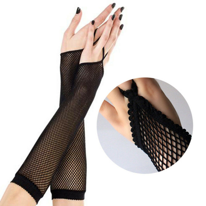 Fishnet%20Lace%20Hollow%20Elastic%20Hand%20Gloves%20Fashionable%20Women%20Gloves%20with%20High-End%20Finishing%20-%20Image%203