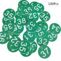 Set of 100 Acrylic ID Number Tags Locker Key Labels Office Cabinet Number Tags. 