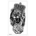 Small full waterproof sticker, half tiger lion animal arm durable tattoo sticker. 