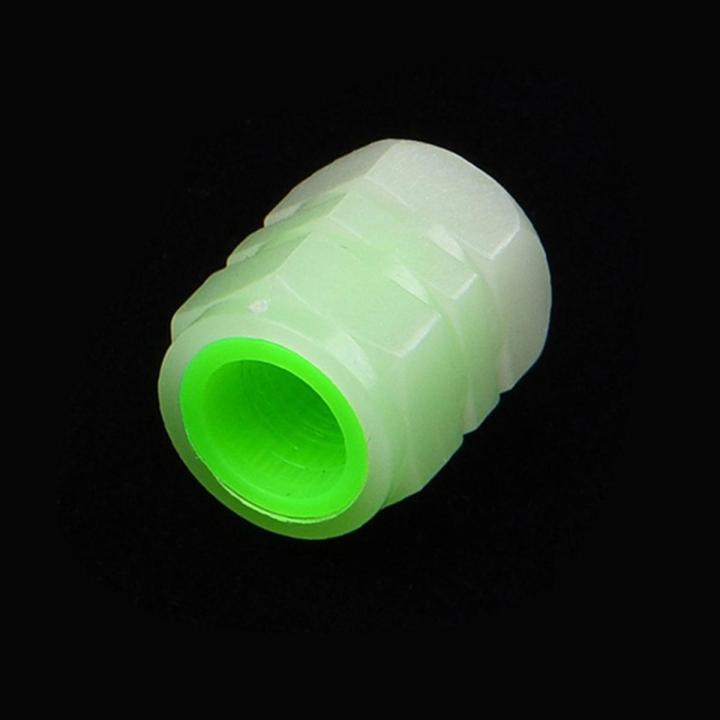 Luminous Valve Caps Fluorescent Green Night Glowing Car Motorcycle Bicycle Wheel Styling Tyre Hub Luminous Cap Decor