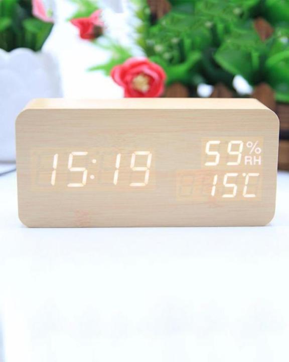 Silver Led Digital Clock LED Digital Clock Table Alarm Clock With Temperature | Daraz.pk