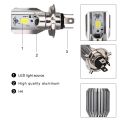 1 【Footprint】 6000K 12V Hs1 H4 Led Motorcycle Scooter Light Bulb Motorbike H4 Led Headlight Motorcycle Hs1 Moped Light Bulbs Moto Accessories. 