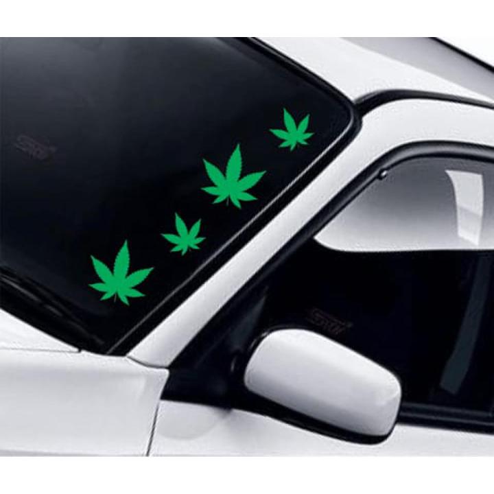 4Pcs (Green) Leaf Modification Car Bumper Sticker Waterproof Auto Accessories Vinyl Car Stickers Decal Vinyl Creative Fashion Car Sticker Accessories Stickers for Car, Car Modification, Car Decoration