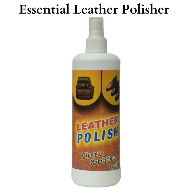 Best Leather Polish, leather cleaner spray and restorer, clean and protect sofa, bags Etc. - Restore & Revitalize - 400ml/0.4ltr