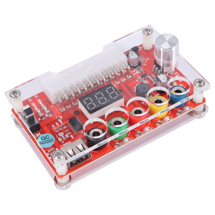 24 Pins ATX Power Supply Breakout Board and Acrylic Case Kit Module