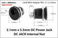 Pack of 2 - Dc-022 Dc Power Jack Pcb Mount Female Connector 3 Pin With Nut 5.5mm x 2.1mm. 