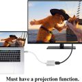 Type C To HDMI Adapter For Macbook MateBook ThinkPad Alienware Huawei HDMI 1080P Adapter Cable USB C to HDMI USB 3.1 Converter. 