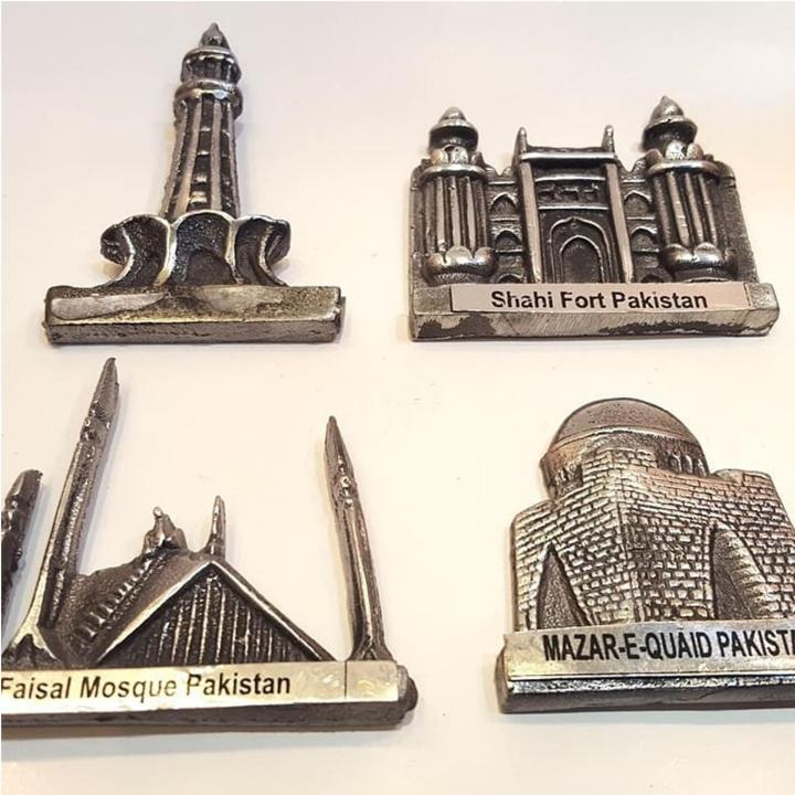 4 MONUMENTS Of PAKISTAN Fridge Magnets Metal
