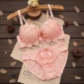New Sexy Design Bra Set Unique Lace Style With painty Set For Women Padded or Removable Pad Wire Bra For Girls Net Style Underwear (skin, blue, red, black and Green color available We may send any color  size (30 to 38). 