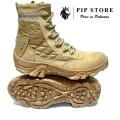 Beige Suede Leather Army Boots For Men. 