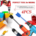 4Pcs Epoxy Mixing Stick Paint Stirring Rod Putty Cement Paint Mixer Attachment with Drill Chuck for Oil Paint(White). 