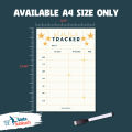 Weekly Goals Tracker Planner A4 Size Laminate with board marker 2024 wall planner. 