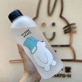 Cute Panda Bear Cup 1000ml Water Bottles With Straw Transparent Cartoon Water Bottle Drinkware Frosted Leak-proof Protein Shaker-Cola Kids. 