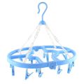 Plastic Hanger for Baby Cloth Premium Hanger Set | Round Shape 18 Clips Baby Clothes Hanger | Baby Clothes Hanger - Easy Hanging Clothes. 