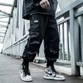 HOUZHOU Black Cargo Pants Men Joggers Hip Hop Techwear Pants Hippie Cargo Trousers for Men Streetwear Plus Size Pockets Oversize. 