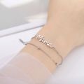 Skyrim Bracelets Of Women MenSier Color Stainless Steel Double Chain Letter Mama Beads Cuff Female Elegant Jewelry Accessories. 