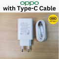 Original Oppo Fast Charger + Data Cable  - Micro Usb and Type-C (Select Variation) - Quick Charge 4.0 - Super Fast Charging - Wall Charger - Oppo Charger. 