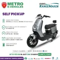 METRO E8S Range Maker Electric Scooter E-bike -White / Silver Gray / Matte Blue. 
